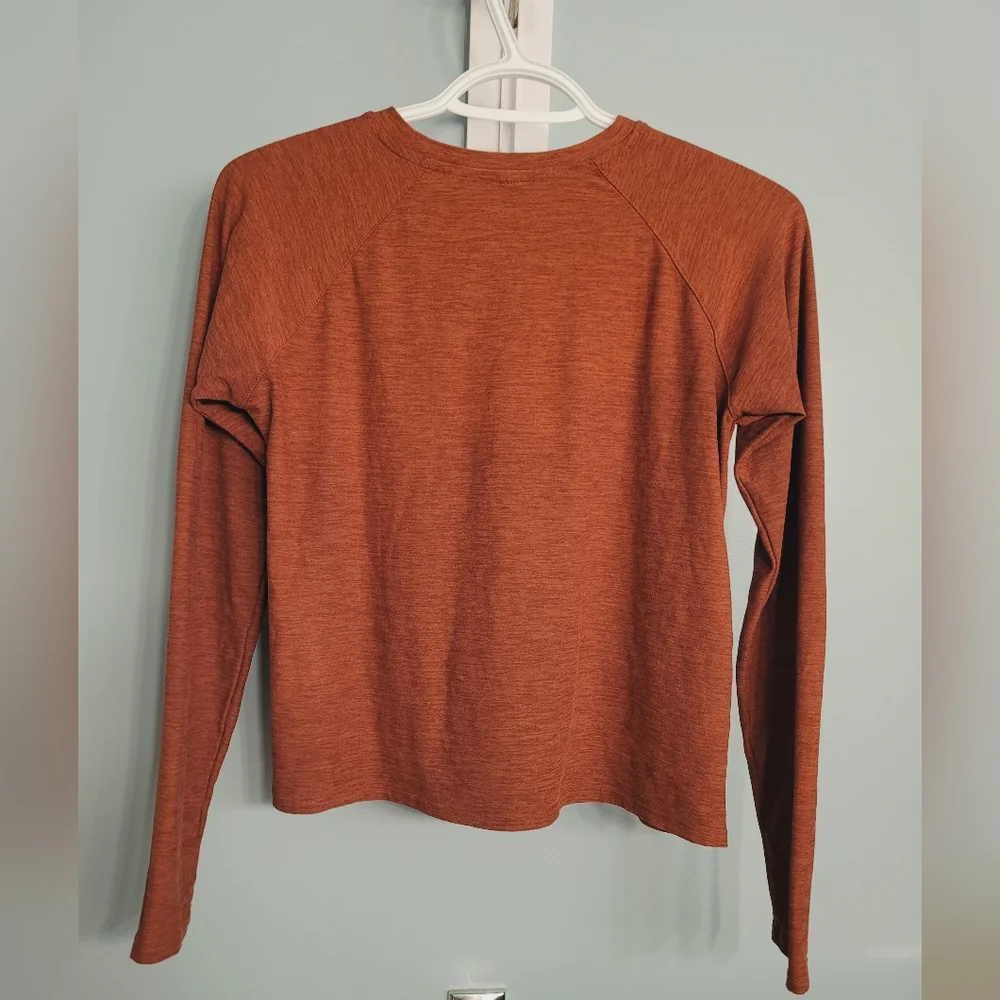 Kyodan Xsmall Ultra Soft Burnt Orange Long Sleeve Crew Neck Top - Picture 4 of 5